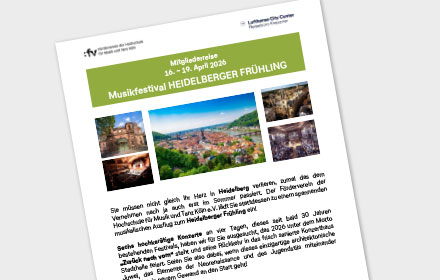 Reiseprogramm Konzertreise zum Heidelberger Frühling im April 2026